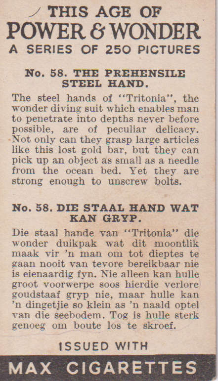 Cigarette Card This Age of Power & Wonder No. 58