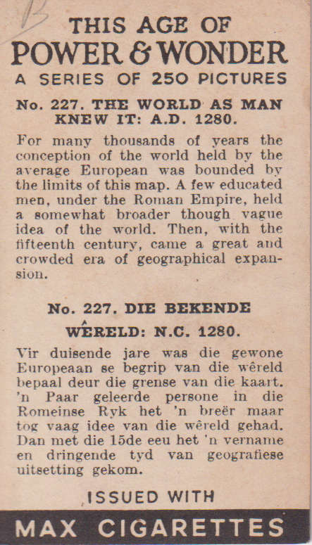 Cigarette Card This Age of Power & Wonder No. 227