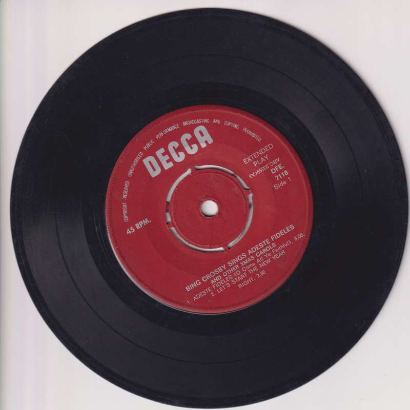 Seven Single LP / Vinyl Bing Crosby Sings Adeste Fideles