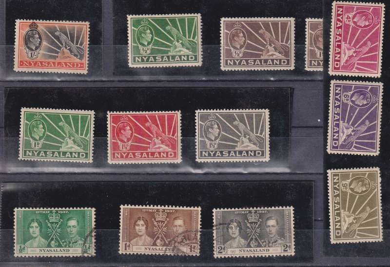 Stamps Nyasaland Mix Card