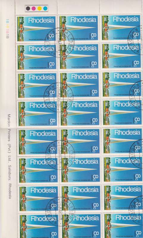 Stamp Control Blocks Rhodesia