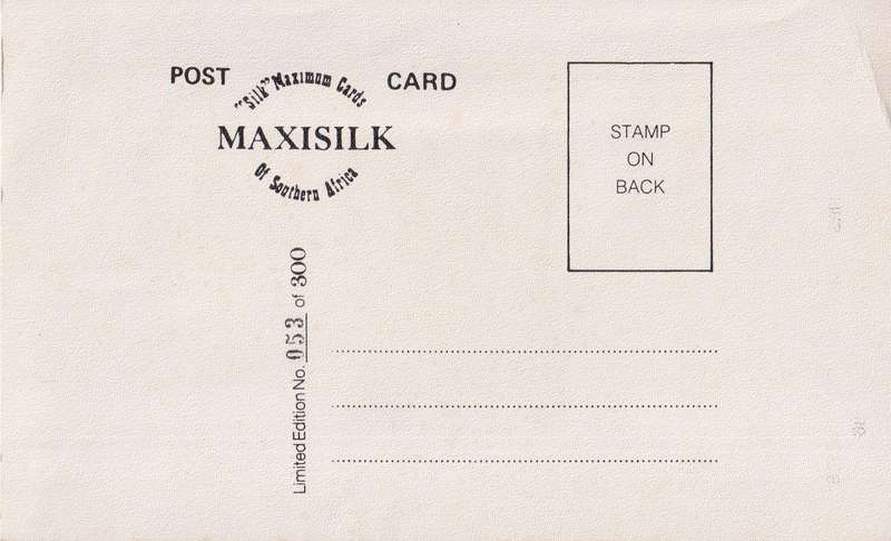 First Frama Commemoration Postage Labels RSA MaxiSilk no. 3A/86