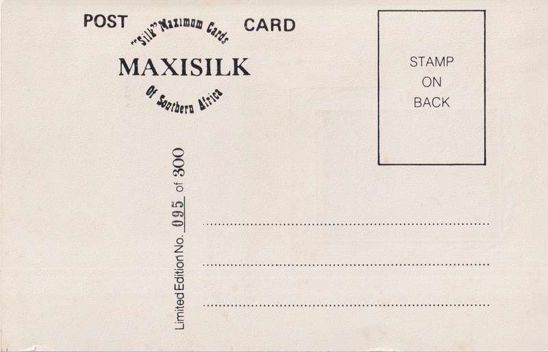 Transkei MaxiSilk no. 3A/86 Photo:Dept of Foreign Affairs