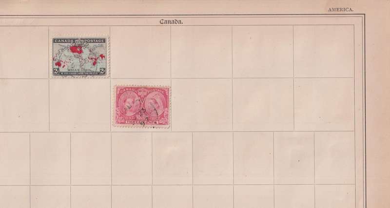 Stamps on paper Mix World