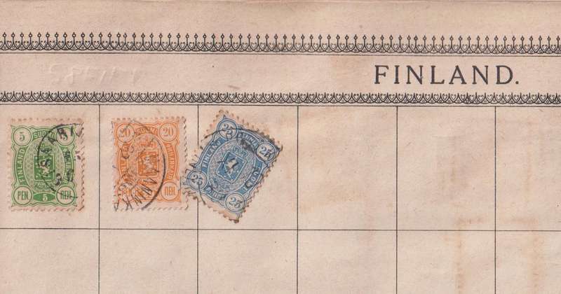 Stamps on paper Mix World