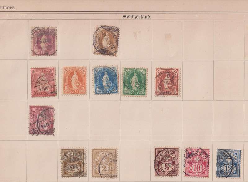 Stamps on paper Mix World