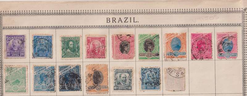 Stamps on paper Mix World