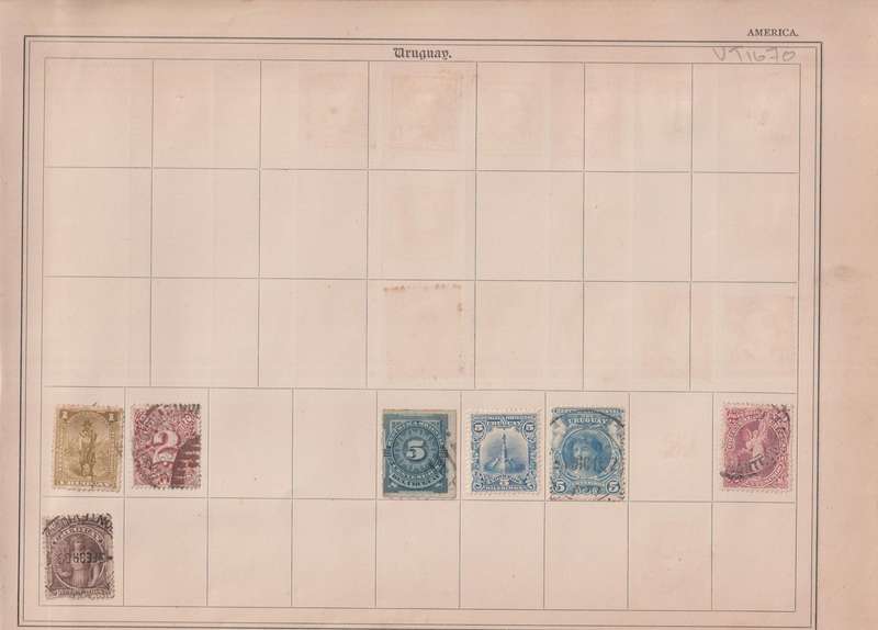 Stamps on paper Mix World