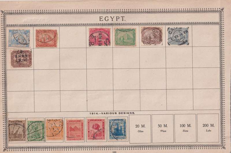 Stamps on paper Mix World