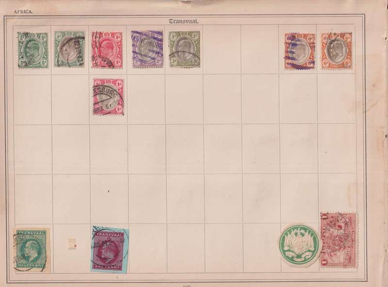 Stamps on paper Mix World