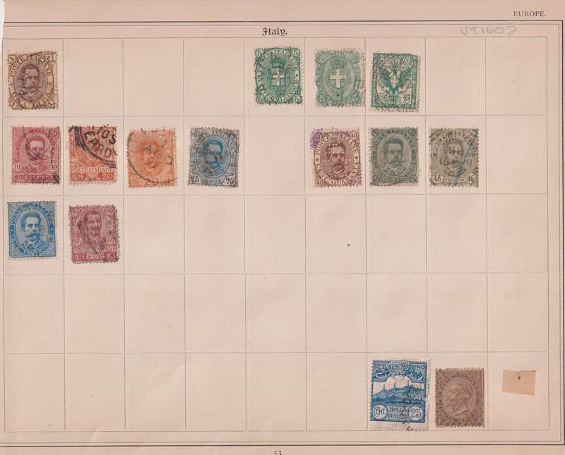 Stamps on paper Mix World