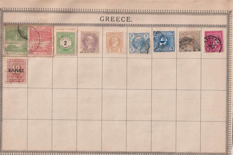 Stamps on paper Mix World