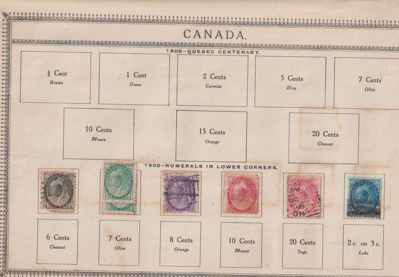 Stamps on paper Mix World