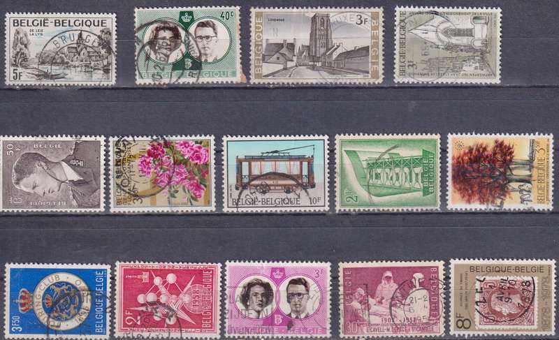 Stamps Belgium mixed card