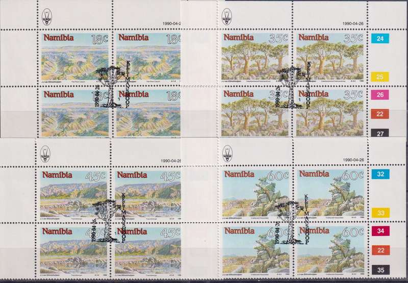 Stamps 1990 Namibia Landscapes