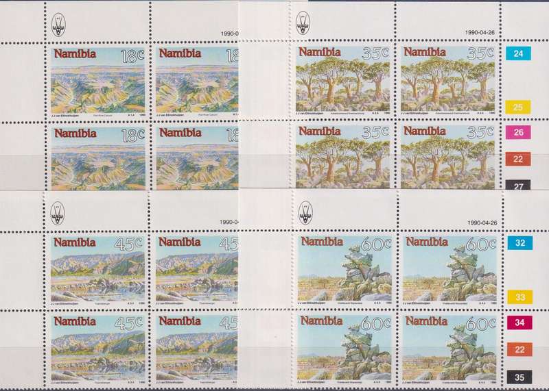Stamps 1990 Namibia Landscapes