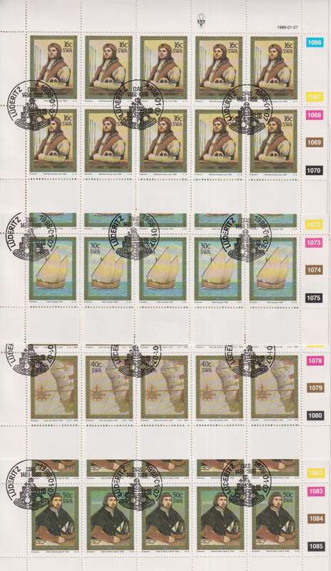Stamps 1988 The 500th Anniversary of Discovery of Cape of Good Hope by Bartolomeu Dias