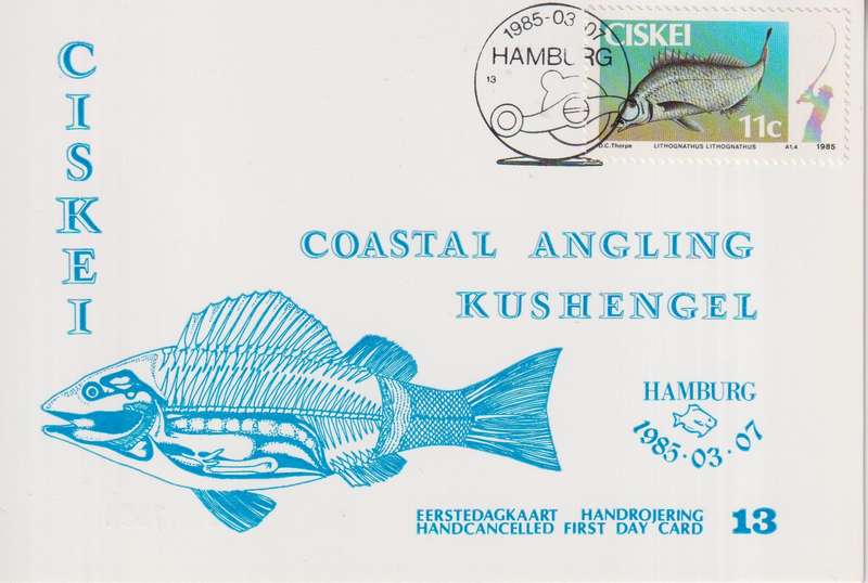 First Day Stamp Card Limited Addition 1985 Fish