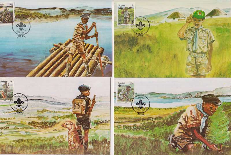 Maxi Card Set of 4 Limited addition 1982 The 75th Anniversary of Boy Scout Movement