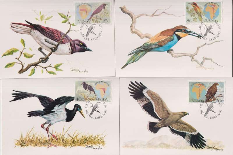 Maxi Card Set of 4 Limited addition 1983 Migratory Birds