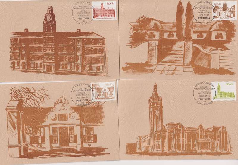 Maxi Card Set of 4 Limited addition 1982 -1987 South African Architecture