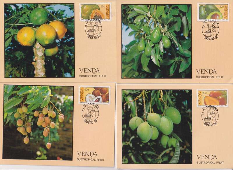 Maxi Card Set of 4 1983 Fruits (Packs Of 10 Bid per pack to take all)