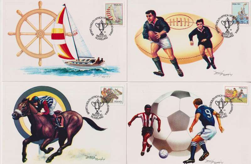 Maxi Card Set of 4 Limited addition 1983 Sport in South Africa