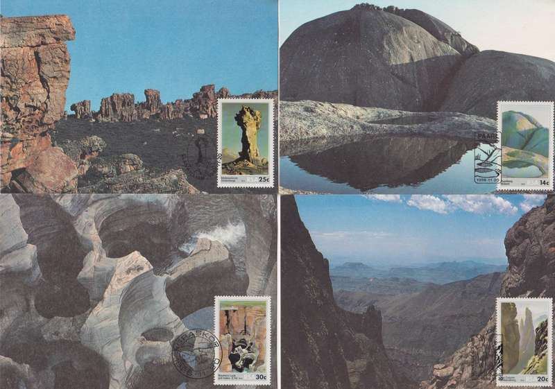 Maxi Card Set of 4 1986 Rock Formations (Bid per pack to take all)