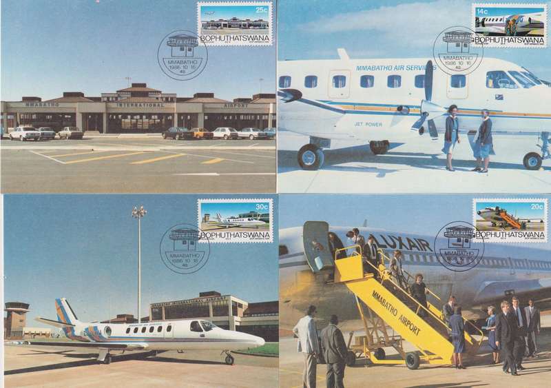 Maxi Card Set of 4 1986 "B.O.P." Airways (Bid per pack to take all)