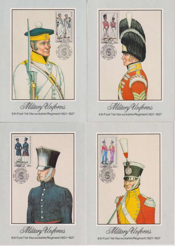 Maxi Card Set of 4 1983 Military Uniforms (Bid per pack to take all)