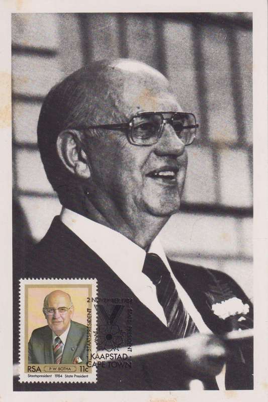 Maxi Card 1 Limited Edition 984 Inauguration of President Botha 1454/1500