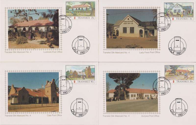 Silk Maxi Card Limited Edition 1983 Transkei Post Offices 296/500