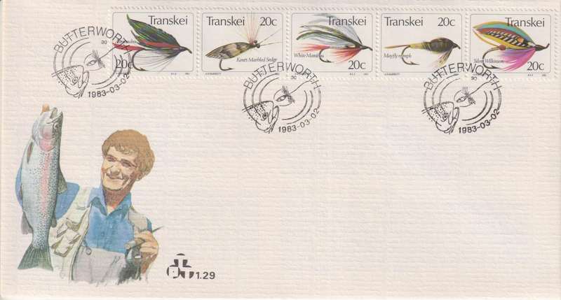 FDC Excess Stock Transkei 1983 Fishing Flies (Pack of 10 bid to take all)