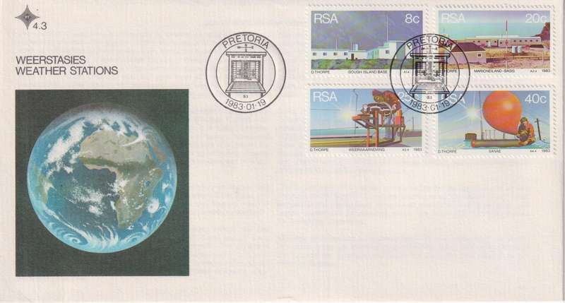 FDC Excess Stock RSA 1983 Weather Stations (Pack of 10 bid to take all)