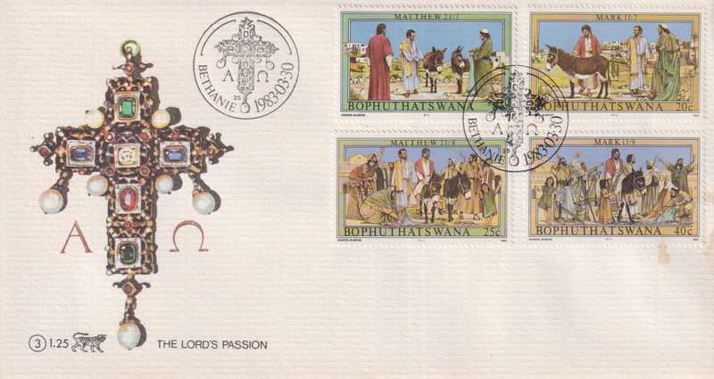 FDC Excess Stock 1983 Easter - Palm Sunday (Pack of 10 bid to take all)