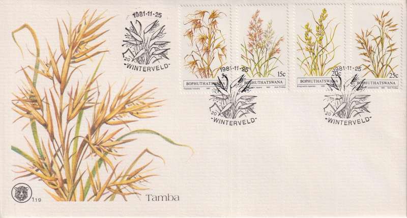 FDC Excess Stock 1981 Indigenous Grasses (Pack of 10 bid to take all)