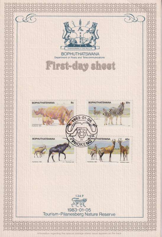 Stamps First Day Sheet Bophuthatswana