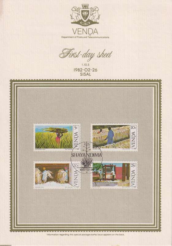 Stamps First Day Sheet Venda