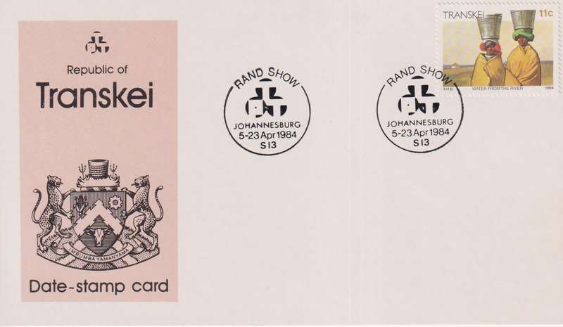 Stamps Date Stamp card Transkei