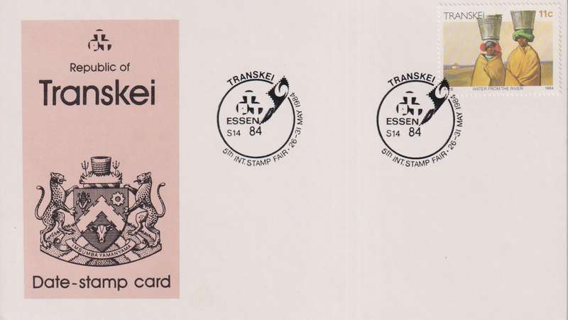 Stamps Date Stamp card Transkei