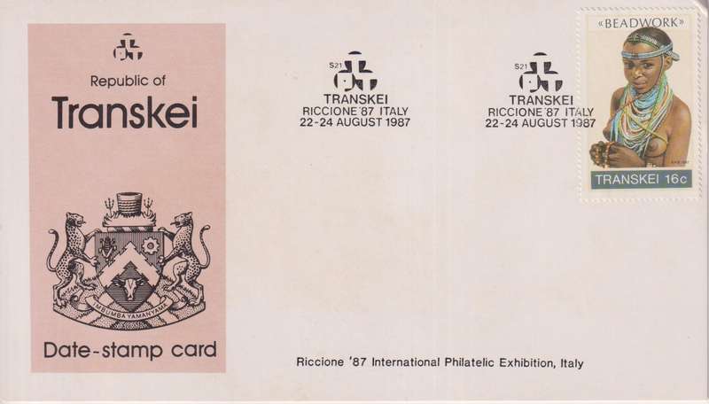 Stamps Date Stamp card Transkei