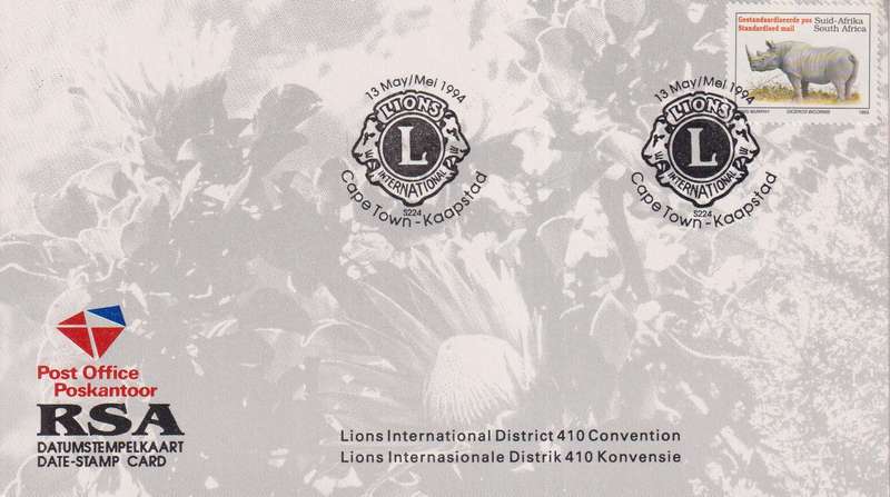 Stamps Date Stamp card RSA