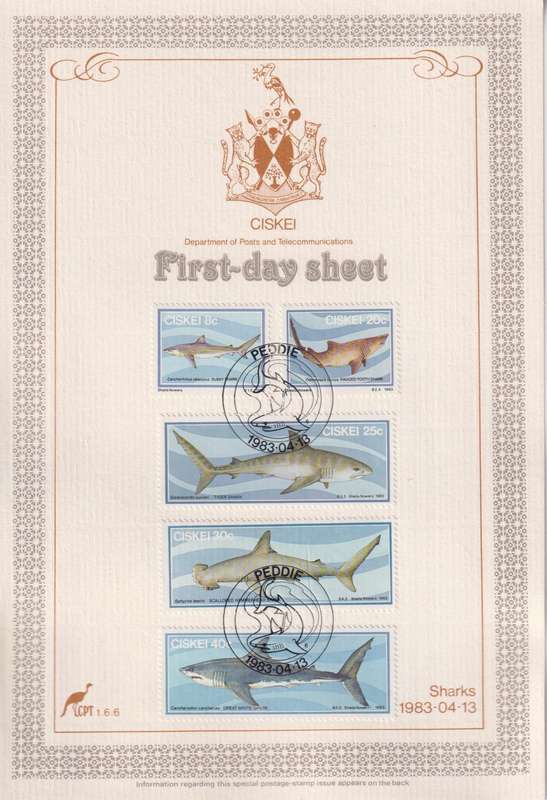 Stamps First Day Sheet Ciskei