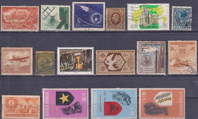 Stamps Mix World Card