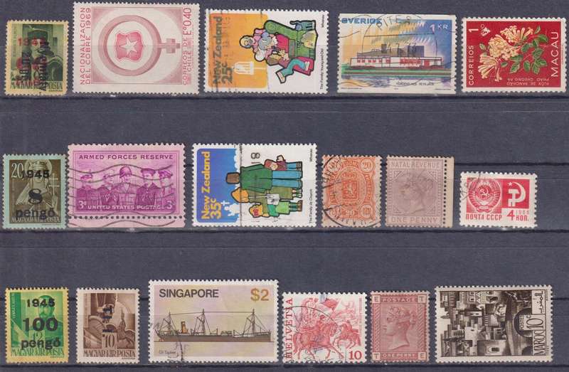 Stamps Mix World Card