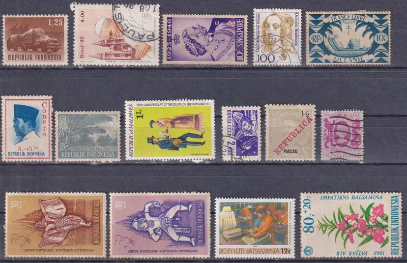 Stamps Mix World Card