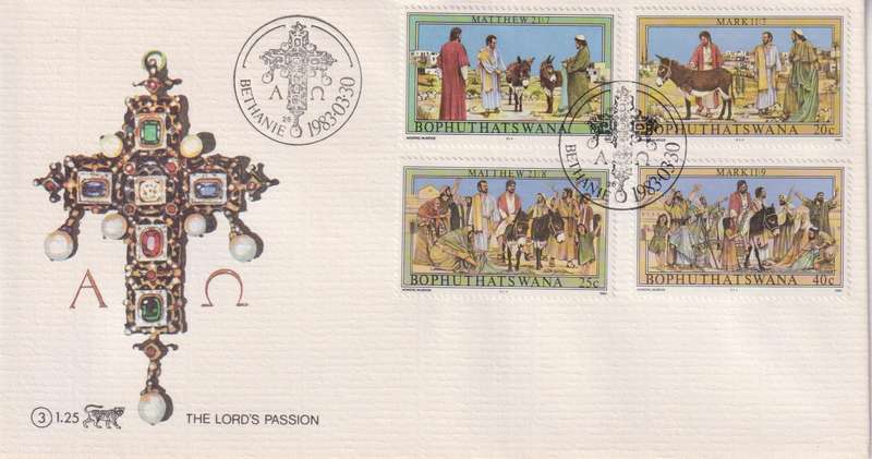 FDC Excess Stock 1983 Easter - Palm Sunday (Pack of 6 bid to take all)