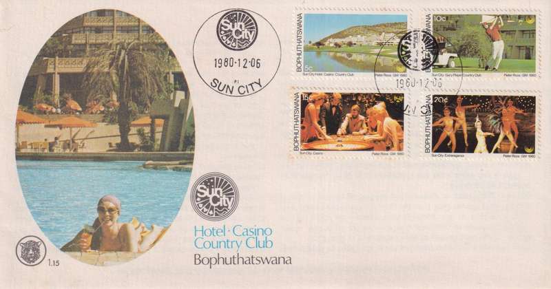 FDC Excess Stock 1980 Tourism - Sun City (Pack of 5 bid to take all)