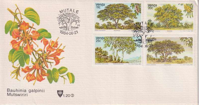 FDC Excess Stock 1984 Trees (Pack of 6 bid to take all)