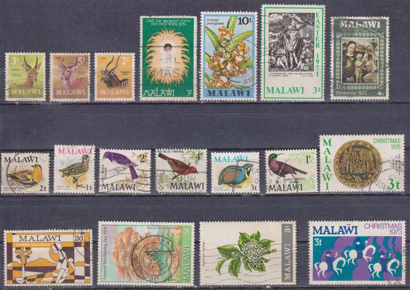 Stamps Malawi Mix Card